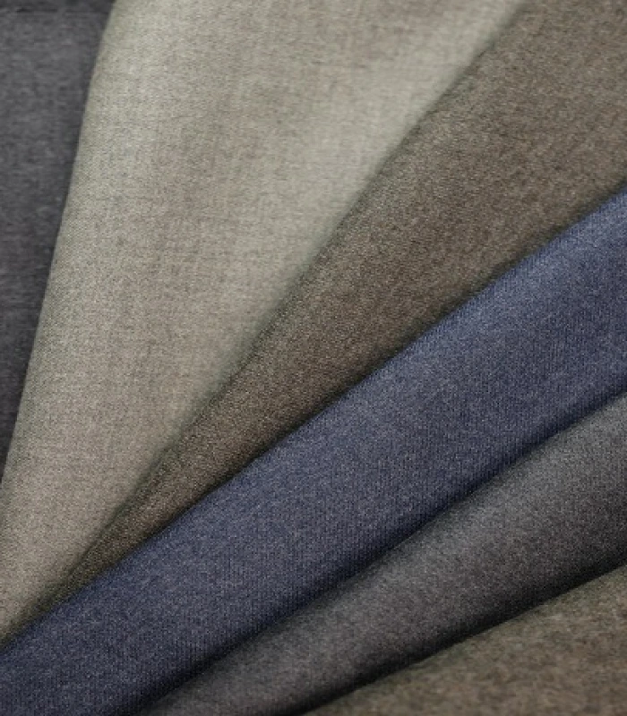 Medium grey woven textile with a fine slub