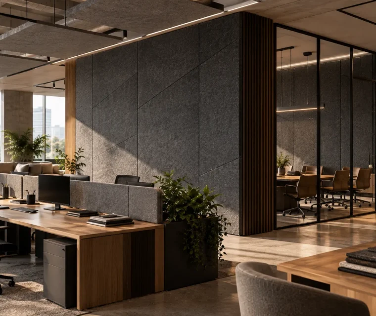 Acoustic Wool Felt Panels for Architecture and Interior Design